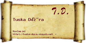 Tuska Dóra névjegykártya